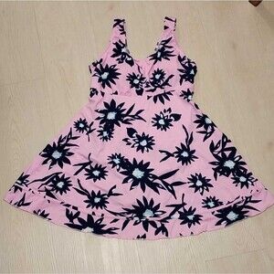 Buzz Swimwear Floral Pink One-Piece Swimsuit / Swim Dress Size - M